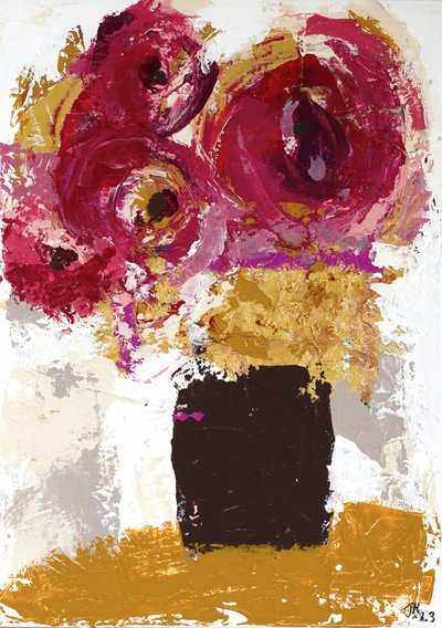 Vibrant Gold Flowers by Tove Höglund