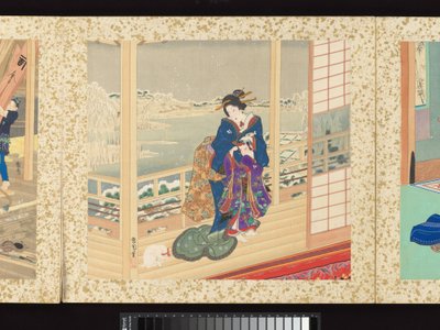 Artisans, Beauties, and Annual Events by Toyohara Kunichika