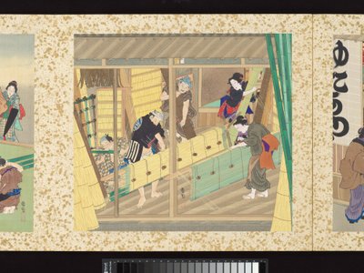 Artisans, Beauties, and Annual Events by Toyohara Kunichika