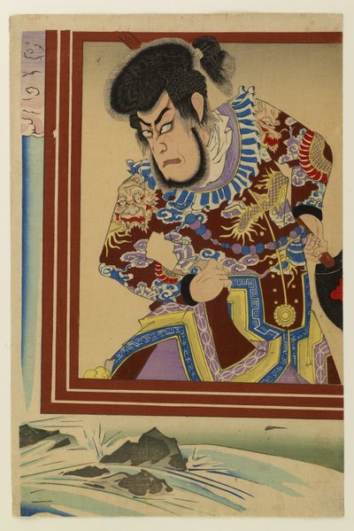 Ichikawa Danjuro as the Pirate Kezori Kuemon by Toyohara Kunichika