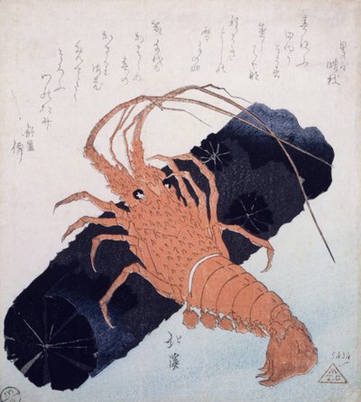 Langoustine with a Block of Charcoal, c.1830 by Toyota Hokkei