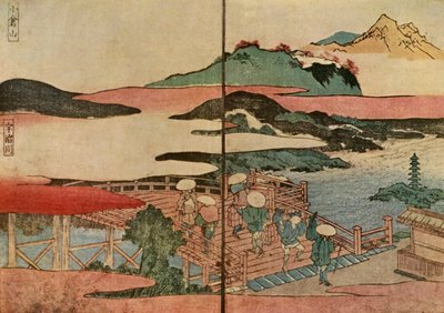 Mount Ogura and the Uji River, 1824 by Toyota Hokkei