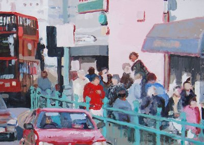 Crowded pavement, 2007 by Trevor Burgess