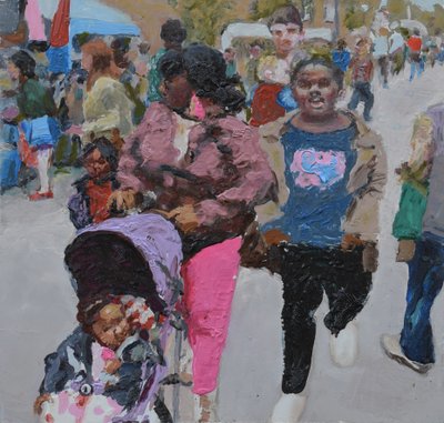 Family shopping (Deptford, London) by Trevor Burgess