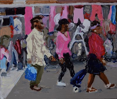 Market shoppers (Deptford, London), 2018 by Trevor Burgess