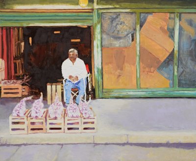 Selling garlic (San Juan, Argentina), 2016 by Trevor Burgess