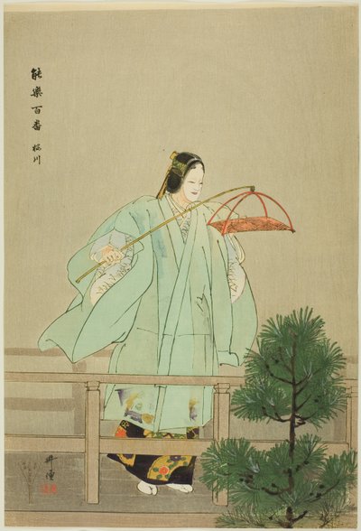 Sakuragawa, from the series "One Hundred No Dramas" by Tsukioka Kogyo