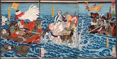 The Great Battle at Kawanakajima by Tsukioka Yoshitoshi