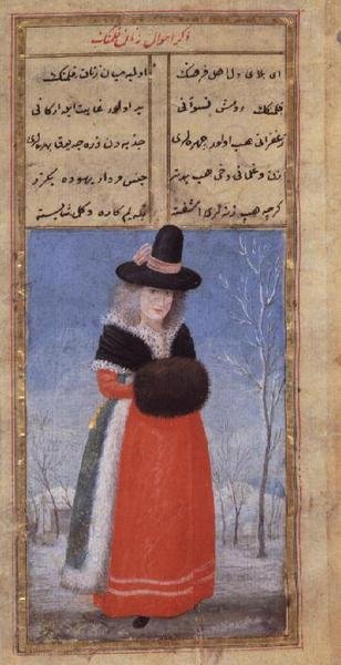 A Dutch Woman in Winter Costume by Turkish School