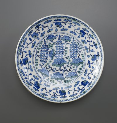 Dish with Grape Design by Turkish School