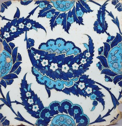 Tile, Iznik, Turkish, 1540-50 by Turkish School