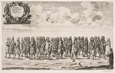 Procession on the Occasion of the Inauguration of Kiel University. Plate 4 by Ubekendt