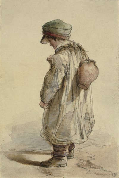 Peasant Boy with a Jug on His Back by Ubekendt KKSgb7508 KKSgb7512