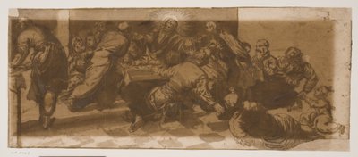 The Last Supper after the Painting in San Polo, Venice by Ubekendt Ubekendt