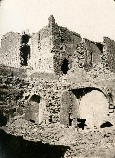 Church in Monastery of St Simeon, Northwest Corner (before restoration), Aswan, Egypt by Ugo Monneret de Villard