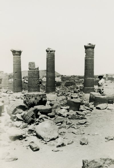 Columns and Ruins of Temple in Great Enclosure, Musawwarat es Sufra, Sudan by Ugo Monneret de Villard