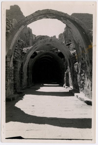 Gallery 94 facing south, Monastery of St Simeon, Aswan, Egypt by Ugo Monneret de Villard
