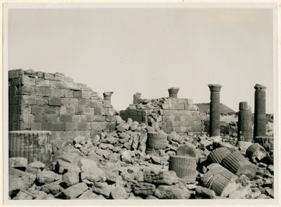 Great Enclosure, view of walls and columns of Great Temple, Musawwarat es Sufra, Sudan by Ugo Monneret de Villard