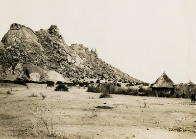 Huts near Gebel Sagadi, Sudan, circa 1930 by Ugo Monneret de Villard