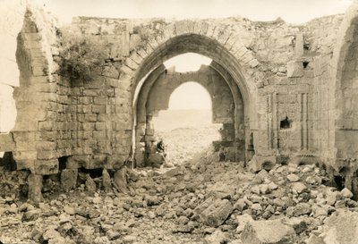 Interior of Byzantine Basilica, Amman, Jordan, circa 1920 by Ugo Monneret de Villard