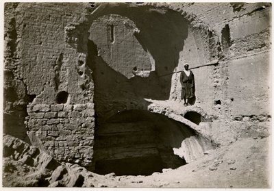 Large keep (qasr) of monastery, Aswan, Egypt by Ugo Monneret de Villard