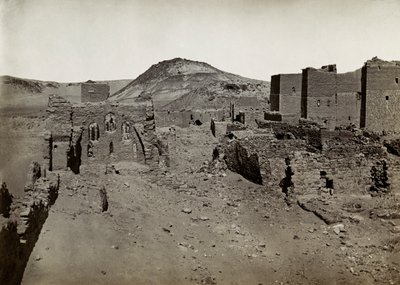 Monastery of St Simeon, seen from terraced area to southwest, Aswan, Egypt by Ugo Monneret de Villard