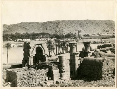 Temple of Osiris, before its restoration, Bigeh island, Egypt by Ugo Monneret de Villard