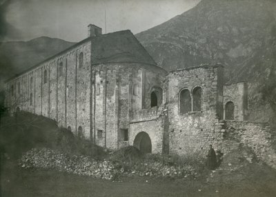 View of Abbey of San Pietro al Monte, Civate, Lombardy, Italy, circa 1910 by Ugo Monneret de Villard
