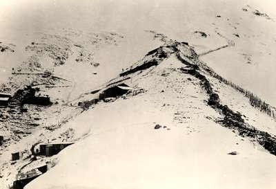 Trenches and fences on the slopes of Monte Nero during World War I by Ugo Ojetti