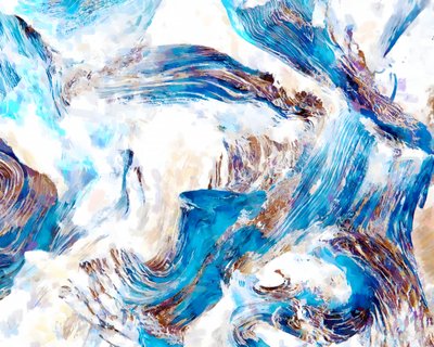 Fluid Blue Swirls by Uma Gokhale