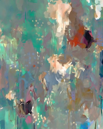 Fluid Floral Abstract by Uma Gokhale