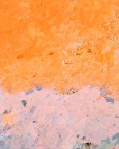 Orange Blush Abstract by Uma Gokhale