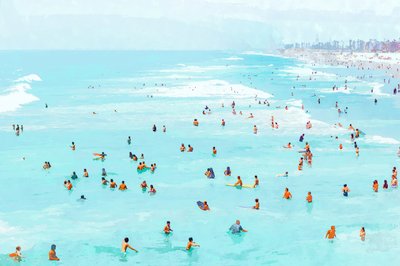 Turquoise Beach Day by Uma Gokhale