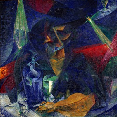 Lady at the Cafe by Umberto Boccioni