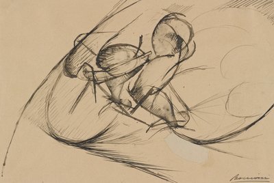 Study for Dynamic Force of a Cyclist II by Umberto Boccioni