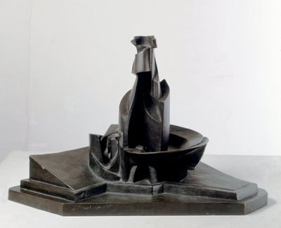 Development of a bottle in space (Linee e forza di una bottiglia) Bronze sculpture by Umberto Boccioni (1882-1916) 1912 Dim: 38.1 cm Milan, Museo del Novecento by Umberto Boccioni