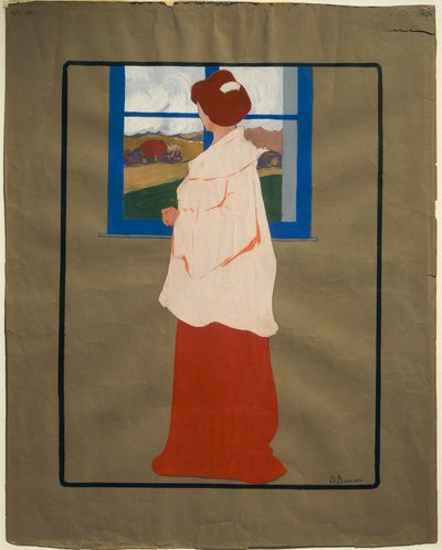 Woman at Window (Autumn), circa 1908, by Umberto Boccioni by Umberto Boccioni