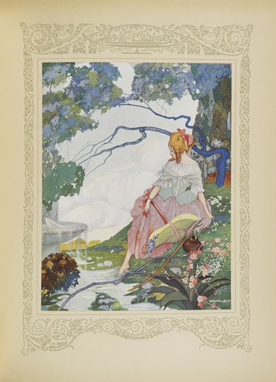 One Day She Stopped at the Side of a Fountain, Illustration from 