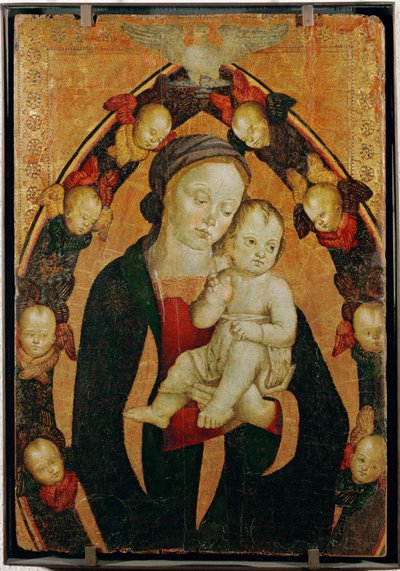 Virgin and Child in a Glory of Seraphim by Umbrian School