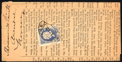 1c Franklin Printed Matter Rate Cover by Unbekannt
