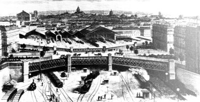 Gare St Lazare in Paris in 1900 Archives by Unbekannt