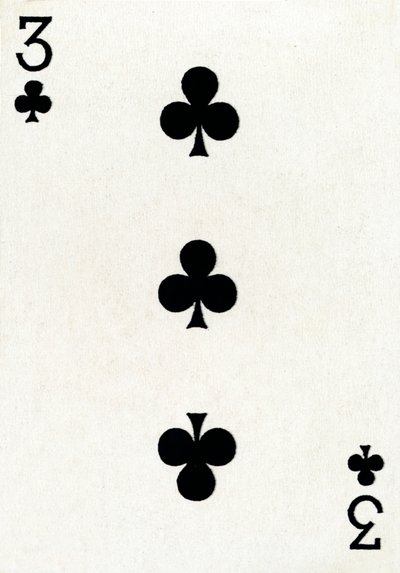 3 of Clubs from a deck of Goodall & Son Ltd. playing cards by Unbekannt