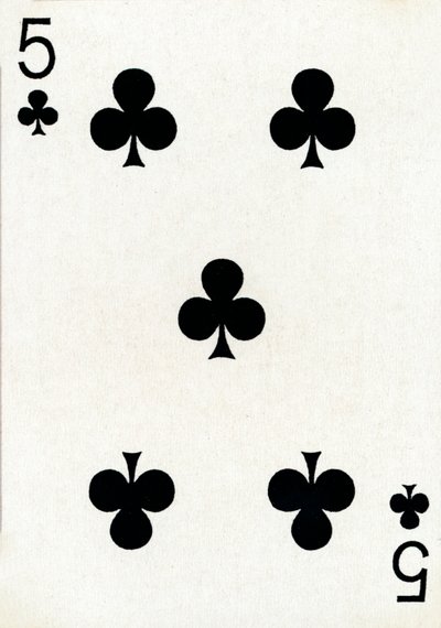 5 of Clubs from a Deck of Goodall & Son Ltd. Playing Cards by Unbekannt