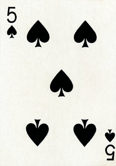5 of Spades from a deck of Goodall & Son Ltd. playing cards by Unbekannt