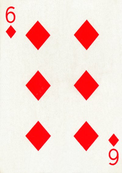 6 of Diamonds from a Deck of Goodall & Son Ltd. Playing Cards by Unbekannt