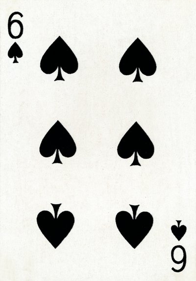 6 of Spades from a deck of Goodall & Son Ltd. playing cards by Unbekannt