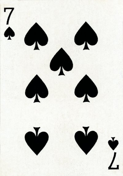 7 of Spades from a Deck of Goodall & Son Ltd. Playing Cards, c1940 by Unbekannt