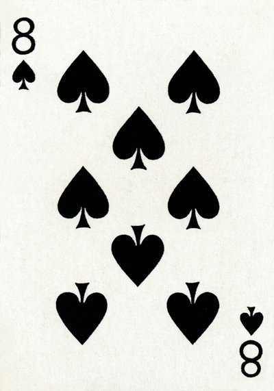 8 of Spades from a deck of Goodall & Son Ltd. playing cards, c1940 by Unbekannt