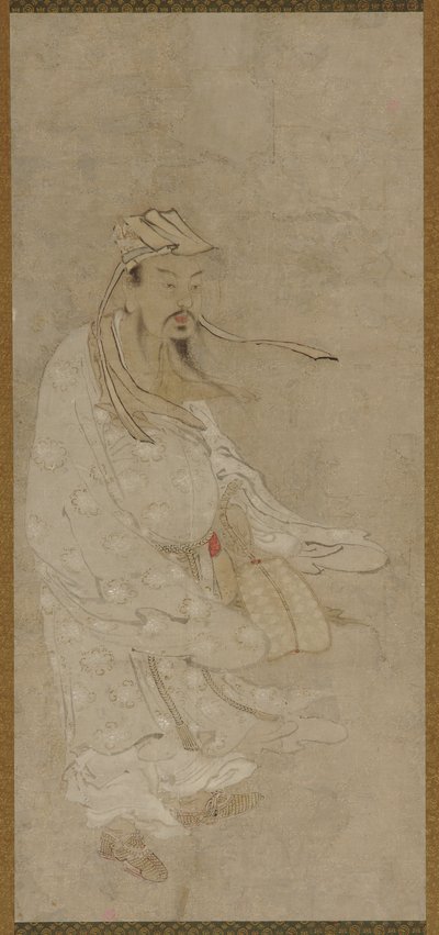 A Chinese Man Standing in a High Wind, Edo Period, 17th Century by Unbekannt
