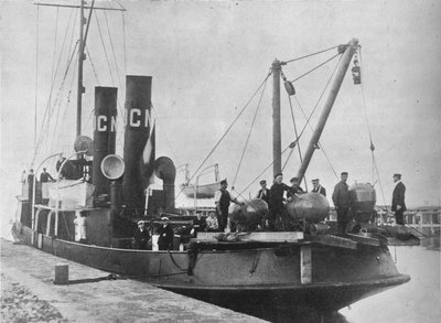 A German Mine Layer Leaving Port with Her Mines Ready on Deck by Unbekannt